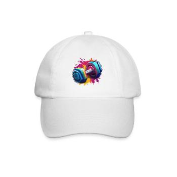 Dumbbell / Weights / Sports / Strength Training / Workout - Baseball Cap - white/white - Front