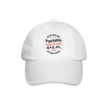 PIA PARFAITE - PRENOM PIA - Casquette classique - blanc/blanc - Devant