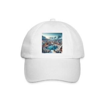 Scandinavian Christmas Village - Baseball Cap - white/white - Front