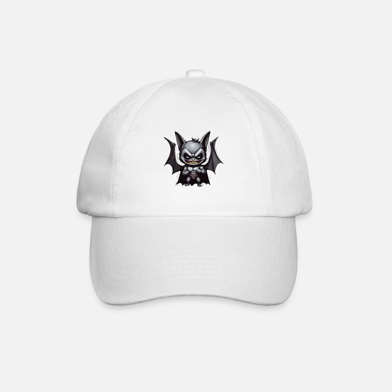 Fledermaus / Vampir / Dracula / Tier / Halloween - Baseballkappe - Weiß/Weiß