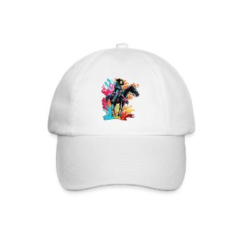 Cowboy / Wild West / Desert / Lasso / Rodeo - Baseball Cap - white/white - Front