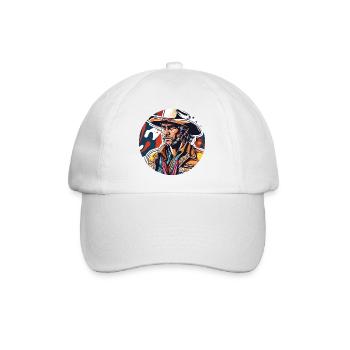 Cowboy / Wild West / Desert / Lasso / Rodeo - Baseball Cap - white/white - Front
