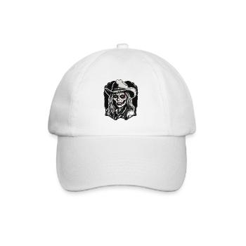 Cow Girl / Wilde Westen / Wüste / Lasso / Rodeo - Baseballkappe - Weiß/Weiß - Vorne