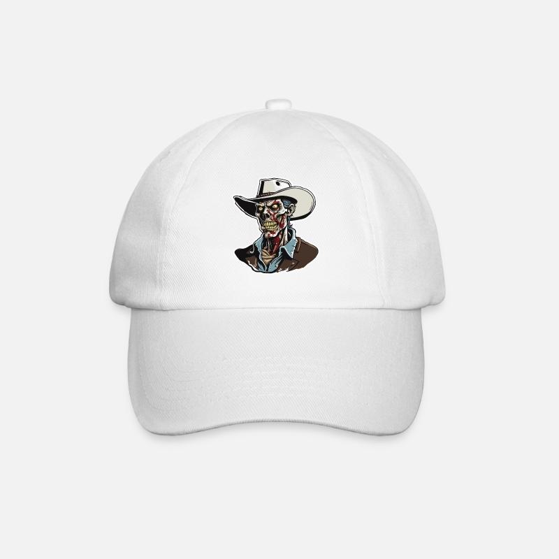 Cowboy / Wilde Westen / Wüste / Lasso / Rodeo - Baseballkappe - Weiß/Weiß