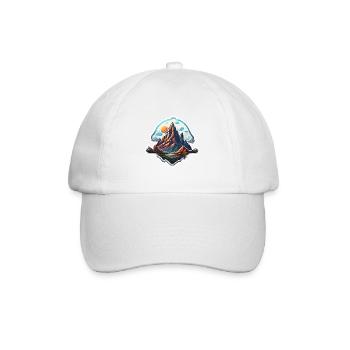 Mountain / Alps / Summit / Nature / Forest / Rock - Baseball Cap - white/white - Front