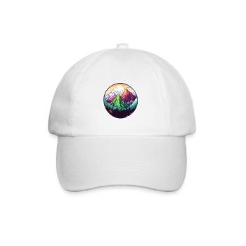 Mountain / Alps / Summit / Nature / Forest / Rock - Baseball Cap - white/white - Front