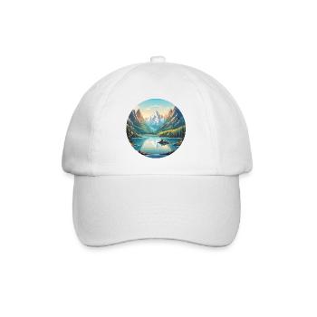 Montagne / Alpes / Sommet / Nature / Forêt / Rocher - Casquette classique - blanc/blanc - Devant
