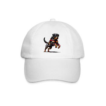 Rottweiler flag Germany design - Baseball Cap - white/white - Front