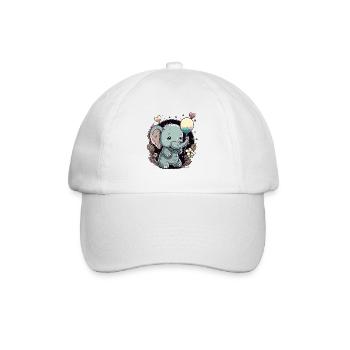 Bébé éléphant amour - Casquette classique - blanc/blanc - Devant