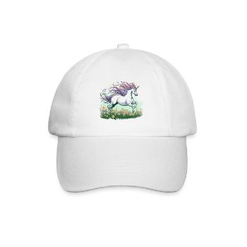 Magisches Einhorn - Baseballkappe - Weiß/Weiß - Vorne
