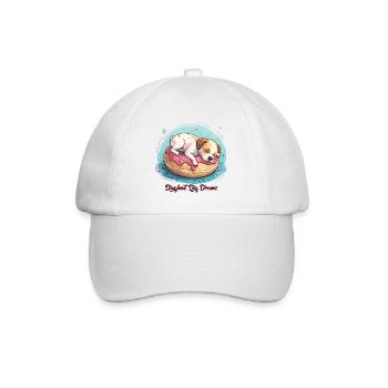 Doughnut Dog Dreams Donut Hunde Träume - Baseball Cap - white/white - Front
