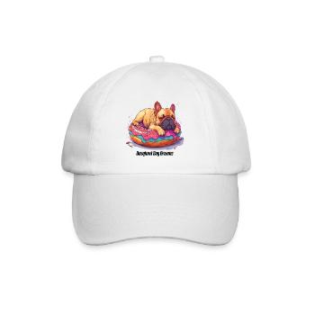 Doughnut Dog Dreams Donut Hunde Träume - Baseball Cap - white/white - Front