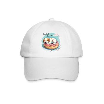 Doughnut Dog Dreams Donut Hunde Träume - Baseball Cap - white/white - Front