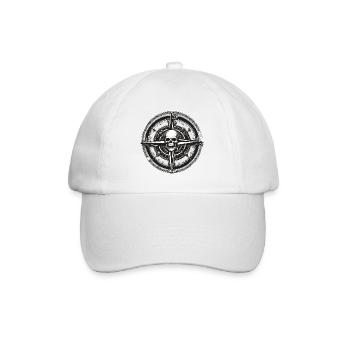 Kompass / Himmelsrichtung / Reisen / Survival - Baseballkappe - Weiß/Weiß - Vorne