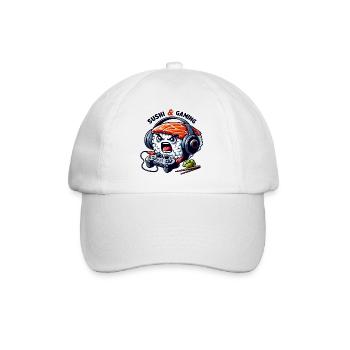 Sushi qui joue aux jeux video - Casquette classique - blanc/blanc - Devant