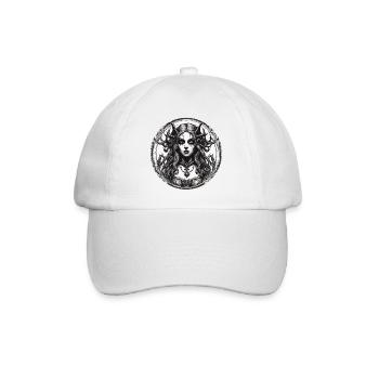 femme diabolique / sang / gothique / heavy metal - Casquette classique - blanc/blanc - Devant