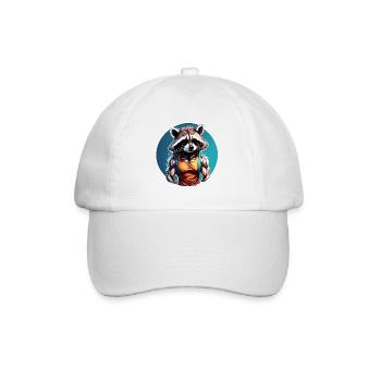 Bodybuilder / Sports / Fitness / Raton laveur / Muscles - Casquette classique - blanc/blanc - Devant