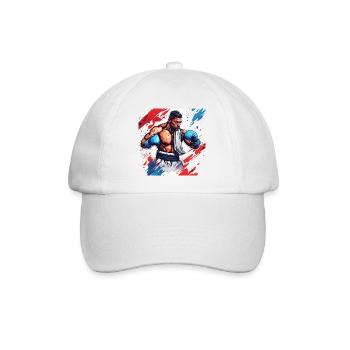 Boxer / Sport / Kampf / Arena / Boxring / Fäuste - Baseballkappe - Weiß/Weiß - Vorne