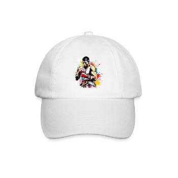Boxer / Sport / Kampf / Arena / Boxring / Fäuste - Baseballkappe - Weiß/Weiß - Vorne