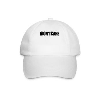 Je ne me soucie pas de la déclaration - Casquette classique - blanc/blanc - Devant