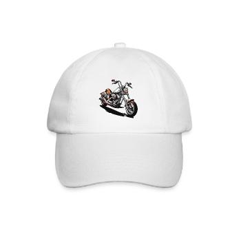 Motard / Motard / Motard / Deux-roues / Cross - Casquette classique - blanc/blanc - Devant