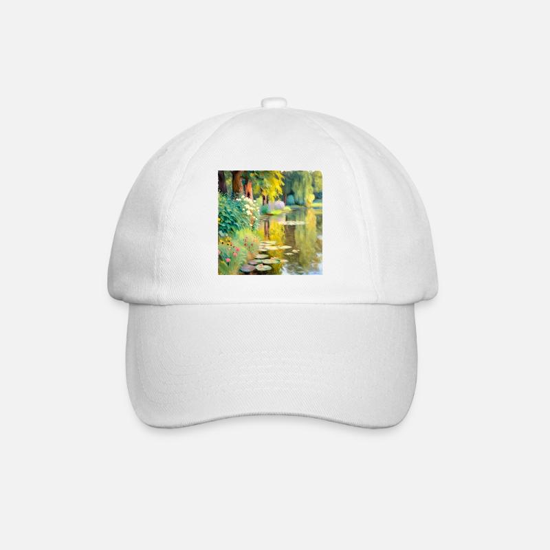 Impressionistische Landschaft - Baseballkappe - Weiß/Weiß