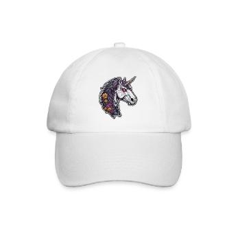 Unicorn / mythical creatures / fairy tales / magic / glitter - Baseball Cap - white/white - Front