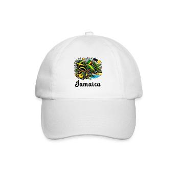 Design du drapeau des Caraïbes de la Jamaïque - Casquette classique - blanc/blanc - Devant