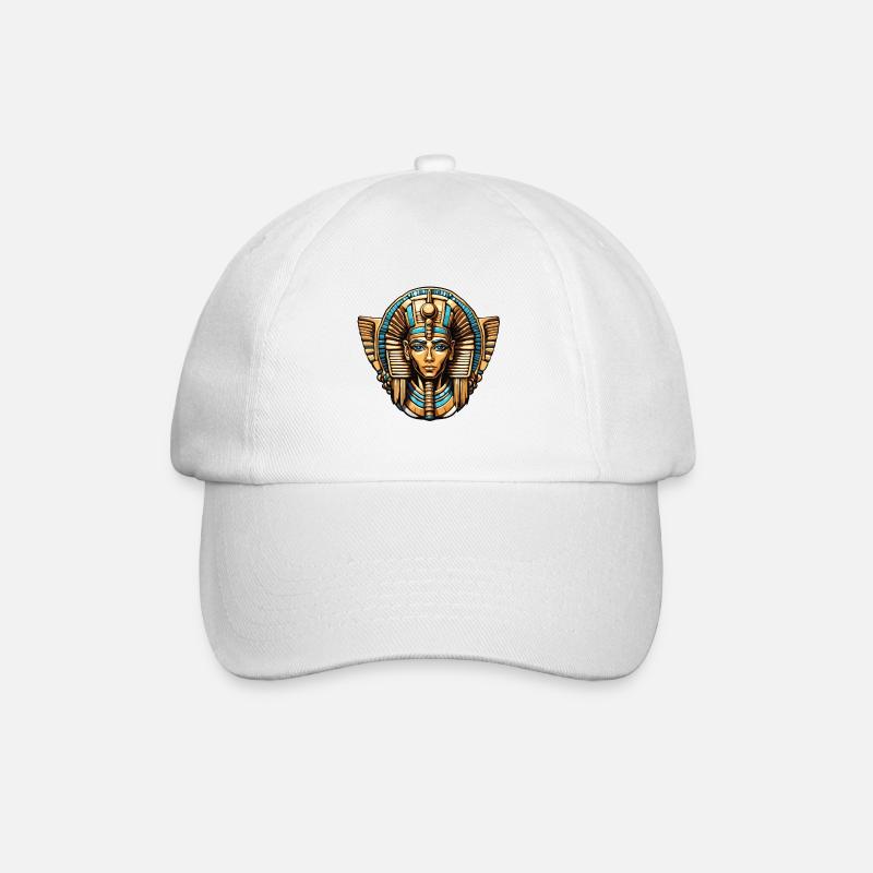 Ägypten / Pharao / Mumien / Hieroglyphen / Sphinx - Baseballkappe - Weiß/Weiß