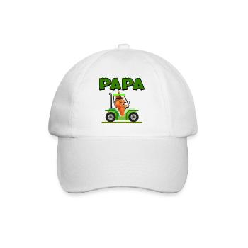 Farmer Dad Tractor - Baseball Cap - white/white - Front