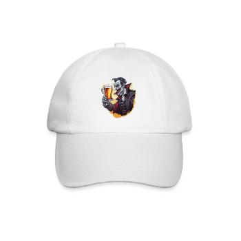Vampire / Dracula / Suceur de sang / Halloween / Mythe - Casquette classique - blanc/blanc - Devant