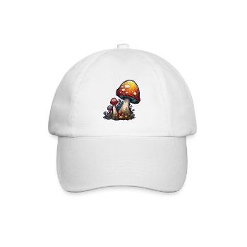 Mushroom / Mushroom / Meadow / Forest / Goa / Psy - Baseball Cap - white/white - Front