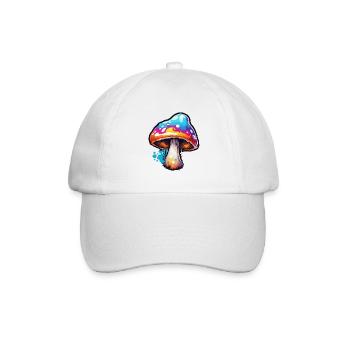 Mushroom / Mushroom / Meadow / Forest / Goa / Psy - Baseball Cap - white/white - Front