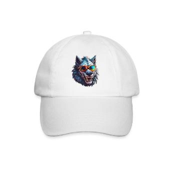 Werwolf / Vollmond / Wesen / Verwandlung / Fluch - Baseballkappe - Weiß/Weiß - Vorne
