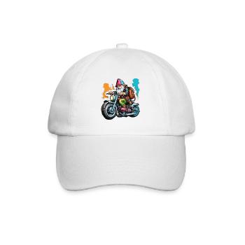 Garden Gnome / Fairyland / Leprechaun / Gnome / Logo - Baseball Cap - white/white - Front