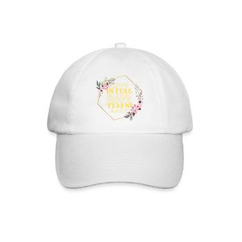 Love in Full Bloom Floral Frame - Baseball Cap - white/white - Front