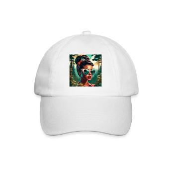Rockabilly / Pin-up Girl / Girl Power / 50s - Baseball Cap - white/white - Front