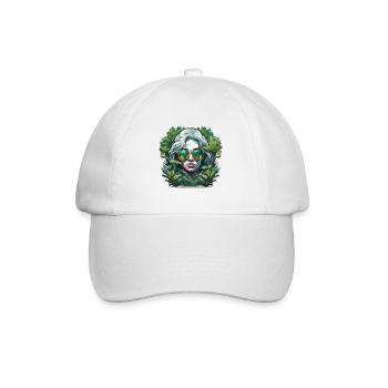 Woman / Pretty / Portrait / Colorful Hair / Model - Baseball Cap - white/white - Front