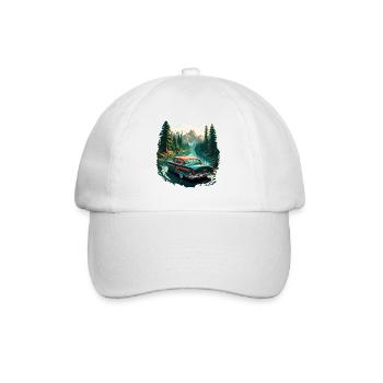 Old Timer / Car / 50s / Retro / Vintage - Baseball Cap - white/white - Front