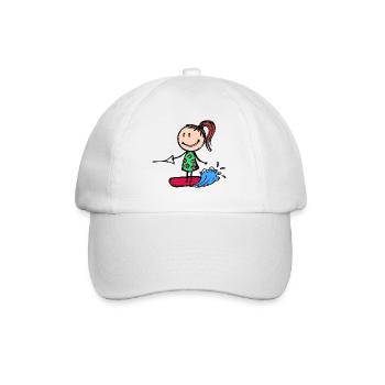 Surfing, wakeboarding, kitesurfing, water sports, water skiing - Baseball Cap - white/white - Front