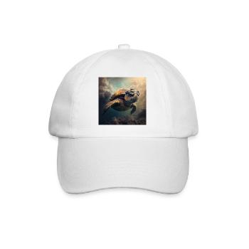 Flying Turtle - Baseball Cap - white/white - Front