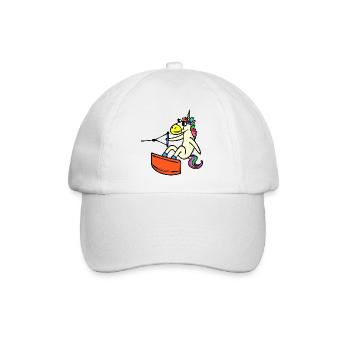 Wakeboard, Cascade, Sports nautiques, Wakesurf, Licorne - Casquette classique - blanc/blanc - Devant