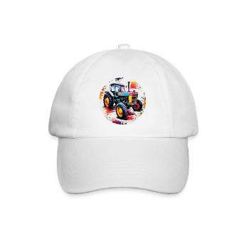 Tractor / Agriculture / Farmer / Field Work - Baseball Cap - white/white - Front