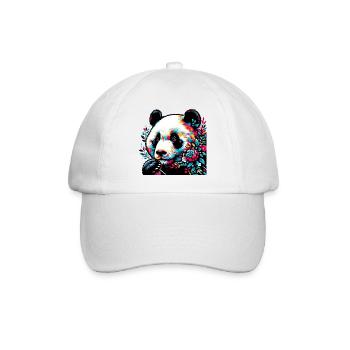 Panda - Baseballkappe - Weiß/Weiß - Vorne