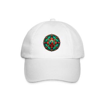 Bouddha Mandala sarcelle - Casquette classique - blanc/blanc - Devant