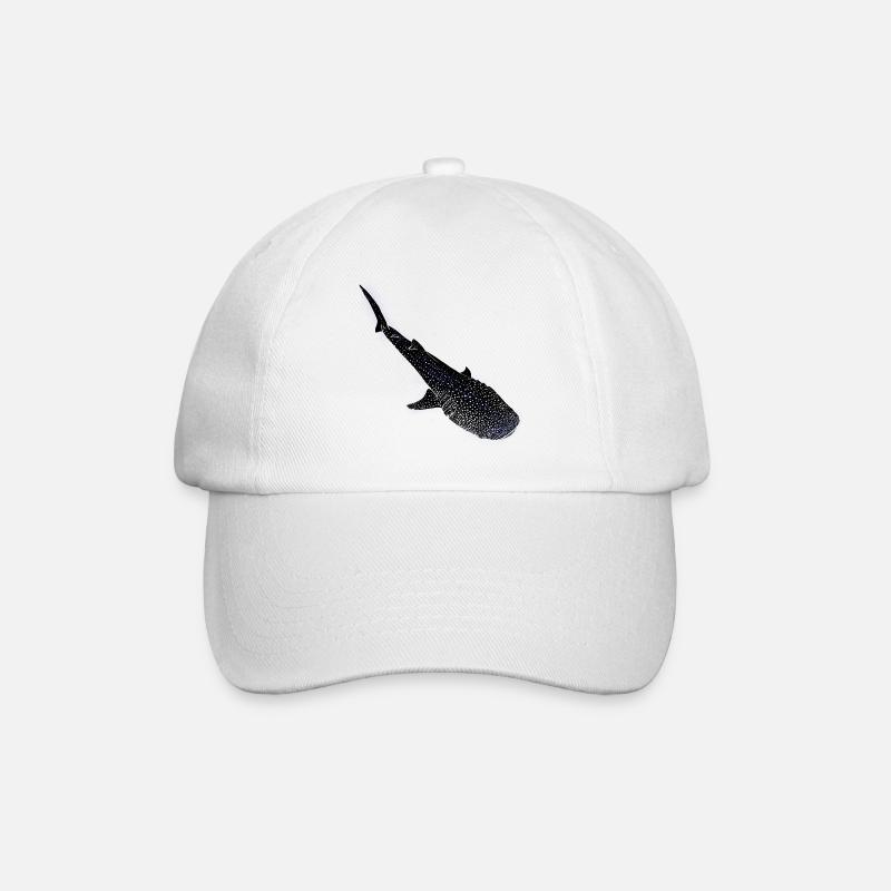 Walhai Leuchtende Silhouette - Baseballkappe - Weiß/Weiß