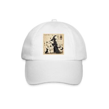 Manuel de la sorcière / grimoire / Halloween / automne - Casquette classique - blanc/blanc - Devant