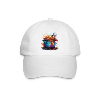Marmite / Chaudron de sorcière / Halloween / Magie - Casquette classique - blanc/blanc - Devant