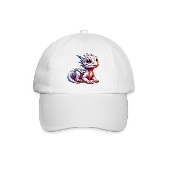 Baby-Drache - Baseballkappe - Weiß/Weiß - Vorne