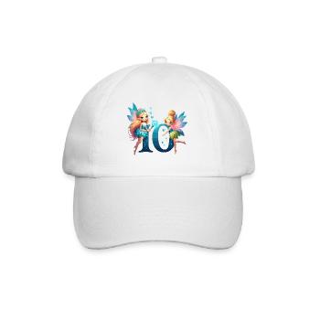 10 Jahre Fee Elfe Geburtstag Geschenk - Baseballkappe - Weiß/Weiß - Vorne